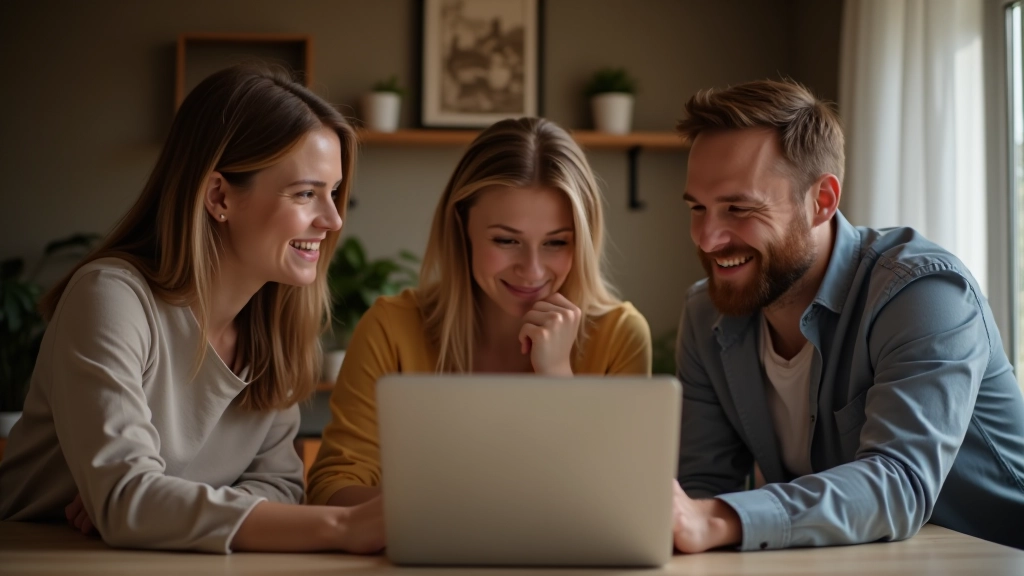 Pere istub koos arvuti ees, vaatavad omavalitsuse e-teenuste portaali, pere kõik vanusegruppid