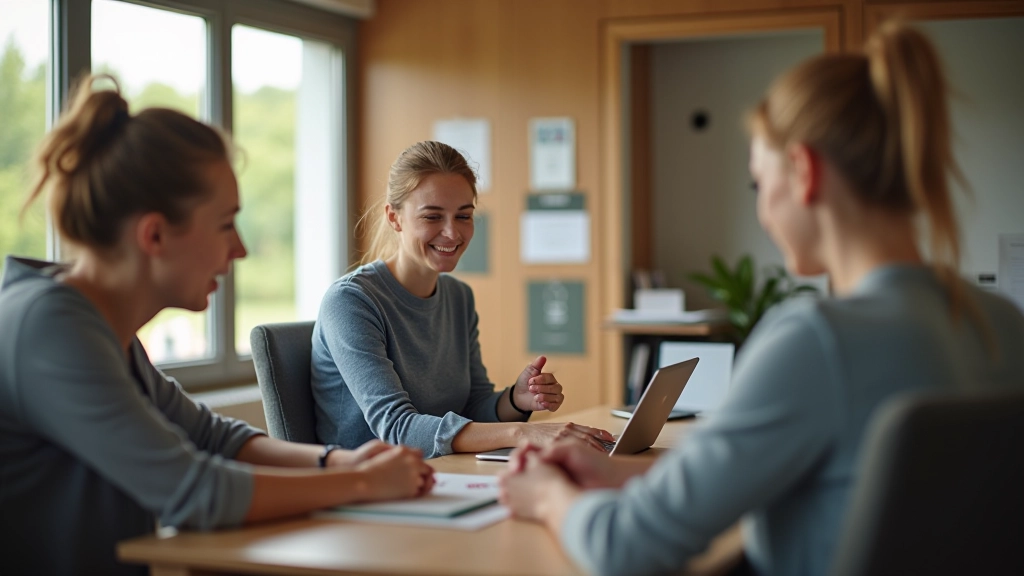 Saarel asuva omavalitsuse kontoris naine aitab peredel e-teenuseid kasutada
